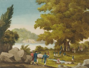 The Fountain of the Bashaw, Santa Maura, Greece by Captain George Francis Lyon