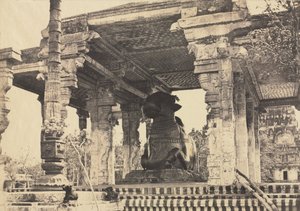 Great Pagoda, Great Bull, Front View, Tanjore, India Rajarajesvara Temple, 1857