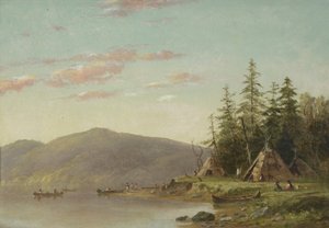 Chippewa Encampment on the Upper Mississippi, c.1845