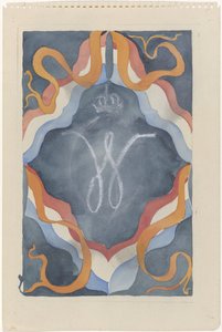 Decorative Design with Crowned W and National Colors