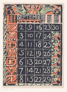 Calendar Page September 1900