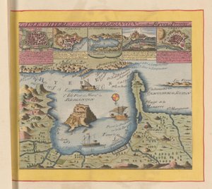 Map of the Coast near Hyères and the Nearby Îles d