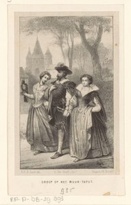 Man with Two Women on His Arm by Carel Christiaan Antony Last