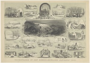 Flood in the Bommelerwaard, January 1861