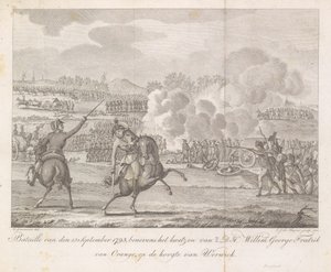 Prince Frederik Wounded at Wervik, 1793 by Carel Jacob de Huyser
