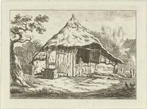 Barn with Open Upper Door (Landscapes 1-6) by Carel Lodewijk Hansen
