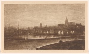Bridge in Rotterdam at Night