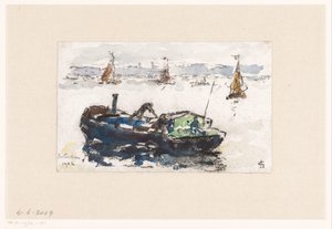 View of the Maas Near Rotterdam by Carel Nicolaas Storm van 