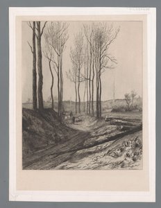 Shepherd with Flock on a Hollow Road near Vilvoorde