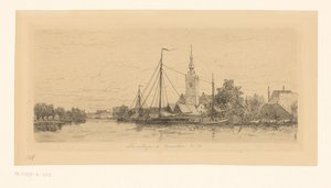 The Village of Overschie by Carel Nicolaas Storm van 