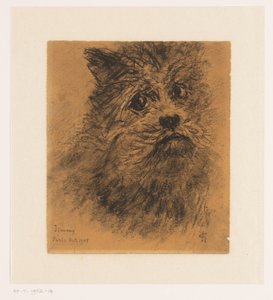 Portrait Study of Dog Jimmy by Carel Nicolaas Storm van 
