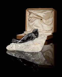 An Obsidian Model of a Seal, c. 1900
