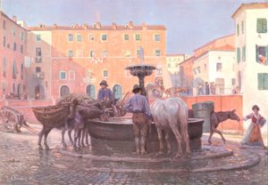 At the Well in Genzano by Carl Alexander Brendel