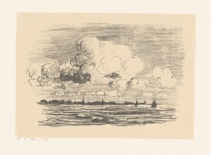 Clouds Over Water by Carl August Breitenstein