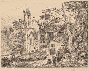 The Monastery in the Forest by Carl Blechen
