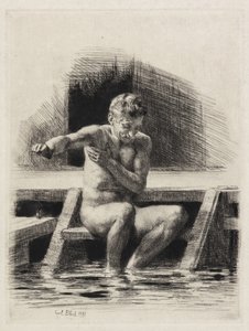 The Bathing Man by Carl Bloch