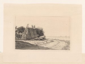 Haystack by Country Road by Carl Bloch