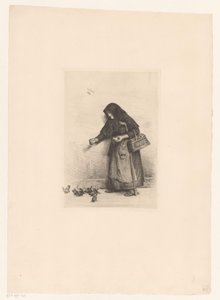 Woman Feeding Birds