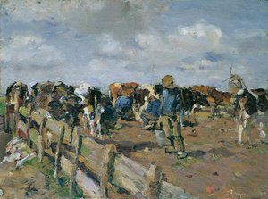 Milking the Cows by Carl Fahringer