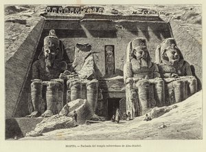 Egypt - Facade of the underground temple of Abu Simbel by Carl Friedrich Heinrich Werner