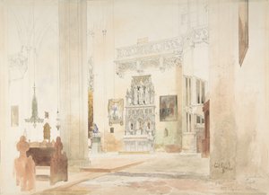 Interior of Saint Severin Church in Erfurt by Carl Georg Anton Graeb
