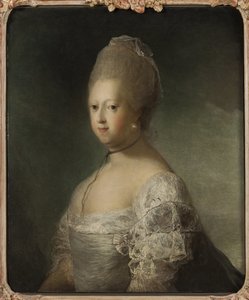 Portrait of Caroline Matilda of Great Britain, Queen of Denmark by Carl Gustaf Pilo