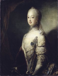 Portrait of Sophia Magdalena of Denmark, Queen of Sweden by Carl Gustaf Pilo by Carl Gustaf Pilo