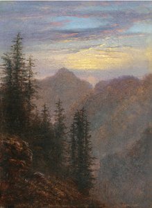 Mountain Landscape at Dusk