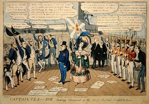 Captain Cla--nce Taking Command of the Ship, British Constitution, Published by S.W. Flores