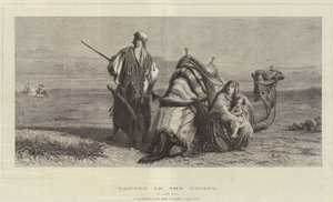 Danger in the Desert, in the Exhibition of the Society of Painters in Water Colours