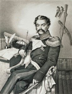 Portrait of Denis Davydov, soldier and poet by Carl Hampeln von