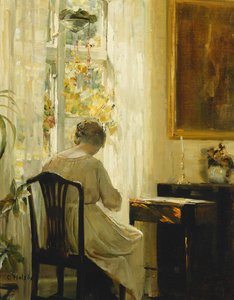 A Woman in an Interior by Carl Holsoe