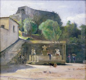 At the Fountain, Italy