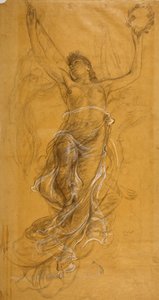 Woman Playing Trumpet. Study for the Ceiling in the Opera Foyer