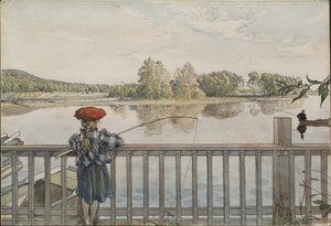 Lisbeth Angling. From A Home (26 watercolours) by Carl Larsson
