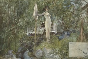 Open-Air Studio, from A Home series, c.1895 by Carl Larsson