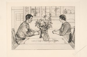 Self-portrait as an Etcher by Carl Larsson