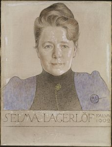 Portrait of the author Selma Lagerloef by Carl Larsson