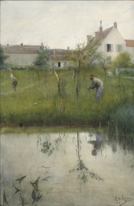 The Old Man and the Nursery Garden by Carl Larsson