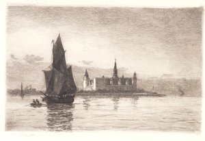 Evening at Kronborg by Carl Locher