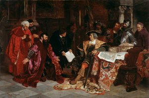 The Emperor Maximilian Receives the Venetian Ambassadors in Verona, 1879 by Carl Ludwig Friedrich Becker