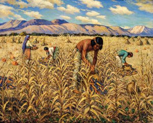 Corn Harvest at Santo Domingo by Carl Moon