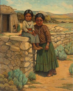 Navajo Sisters by Carl Moon