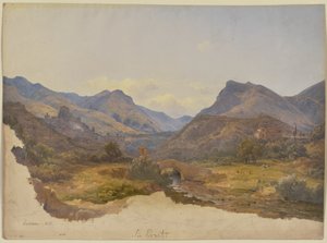 View of Subiaco, with a Bridge in the Foreground by Carl Morgenstern