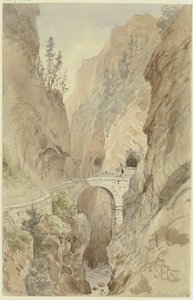 View of the Via Mala on the Splügen Road by Carl Morgenstern