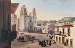 Main Square of Guanajuato by Carl Nebel