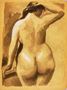 Back View of Female Nude by Carl Newman