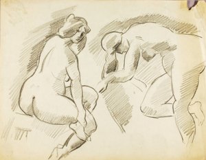 Female Nude (Two) by Carl Newman