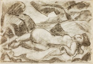 Female Nude, Reclining by Carl Newman