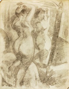 Female Nude before Mirror